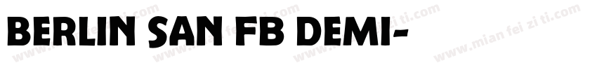 berlin san FB demi字体转换
